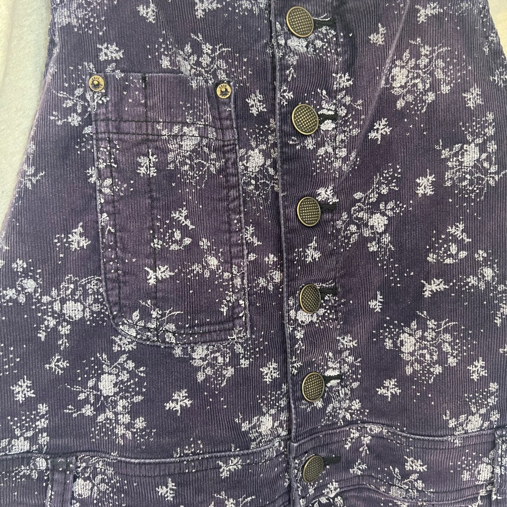 Free People Purple Corduroy Shortalls - Picture 4 of 7